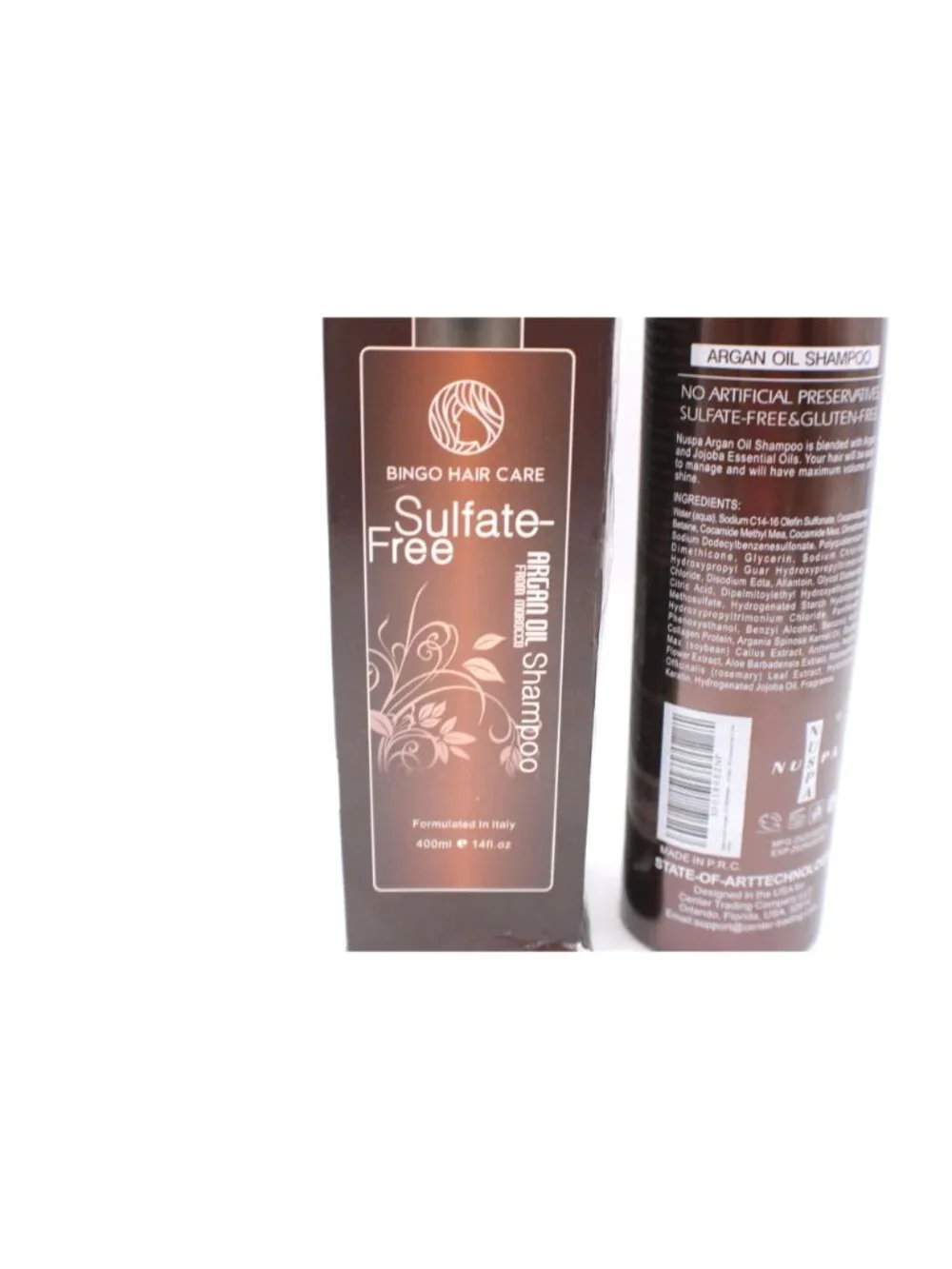Bingo Hair Care Argan Oil Shampoo 14oz Formulated In Italy Gentle Nourishing For
